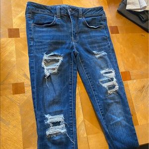 Ripped American Eagle Jeggings Size 6